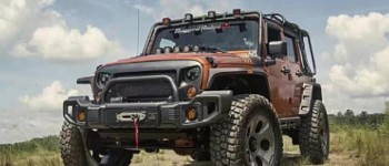 Photo of a RR0434 Rugged Ridge Style Style Steel Front Winch Bull Bar