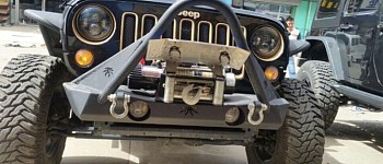 Photo of a JW0341 Poison Spyder Style Steel Front Winch Bull Bar