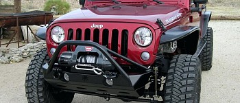 Photo of a JW0324 Poison Spyder Style Steel Front Winch Bull Bar