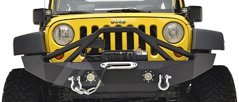Photo of a JW0316 Style Steel Front Winch Bull Bar With D-Ring & LED
